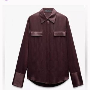 Zara Collection Brown Polo Button-Down Shirt